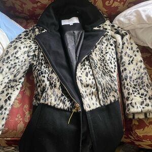 Jessica Simpson Black and Cream Teddy Jacket